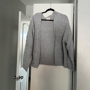 Grey knit cardigan